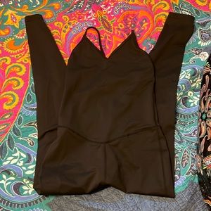 black athletic jumpsuit